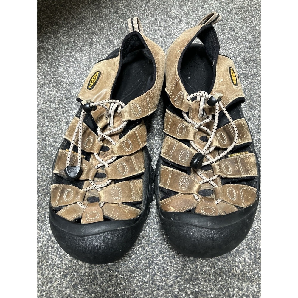 Keen Men's Sandals Sz 8 NEWPORT Bison‎ Brown Leather Fisherman Sport WaterProof